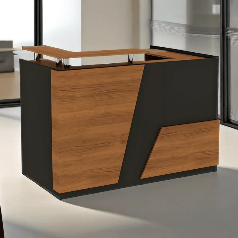 Retro and stylish office reception desk & customized small consultation desk — view 3