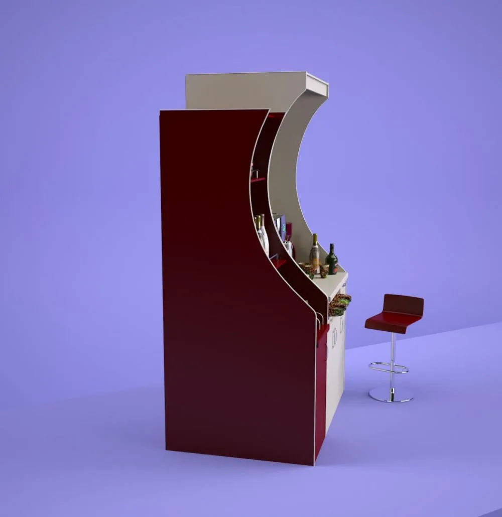 Retro mini coffee bar& wine display Stand for sale — product detail 3