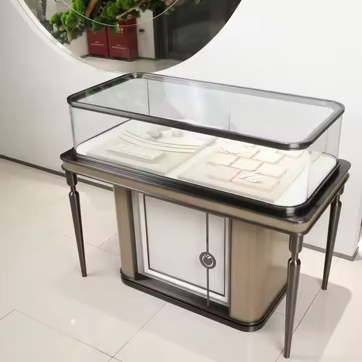 Round Edge Stainless Steel Jewelry Display Counter