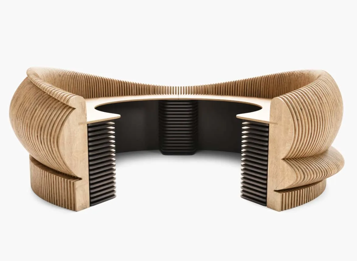 Round Unique Design Parametric Reception Desk for Luxury Offices & Salons — view 5