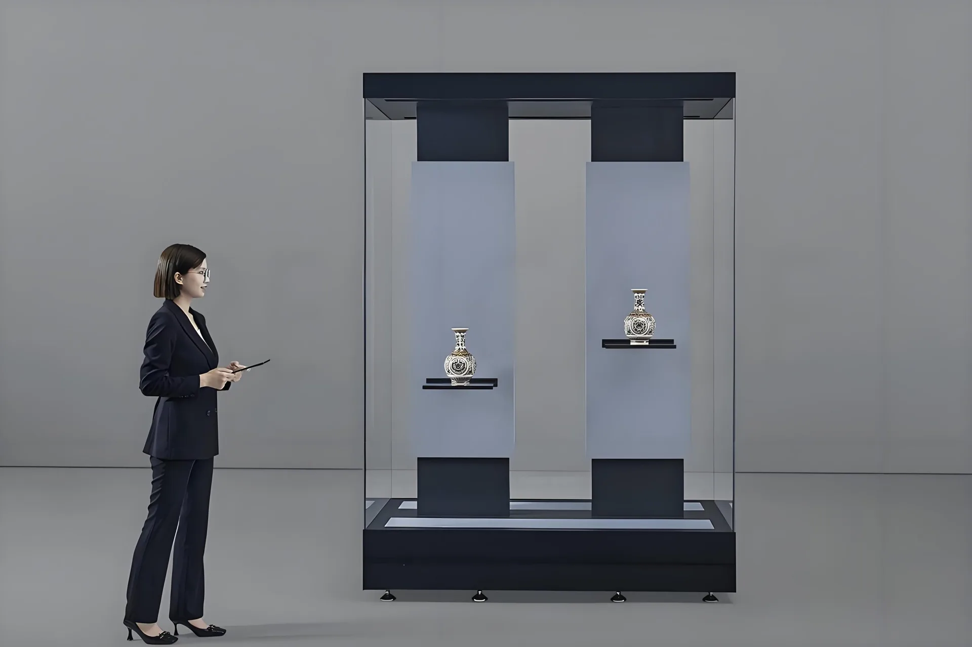 RT12 Rotation Opening Freestanding Museum Display Case- Large Size — view 3