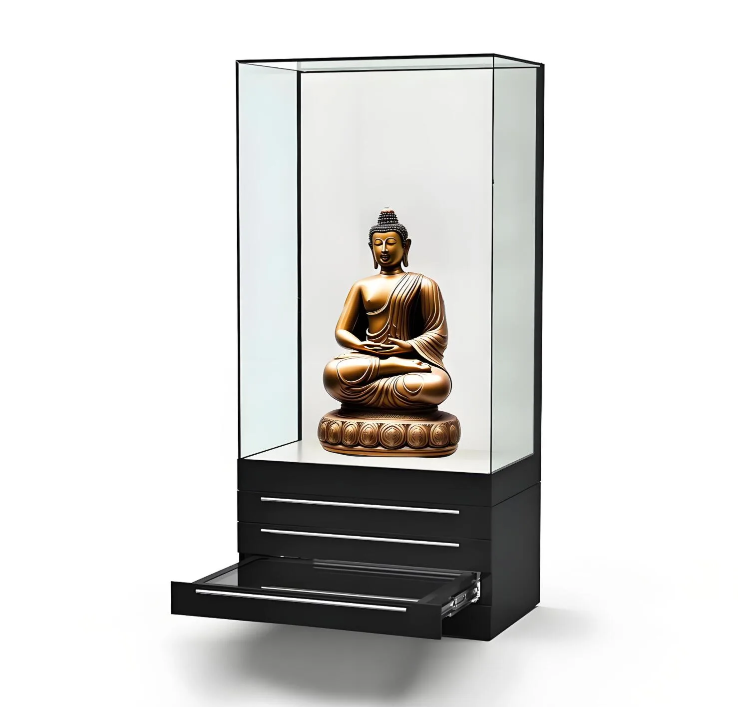 RT53 Frameless Museum Pedestal Stand & Wall Display Showcase — view 4