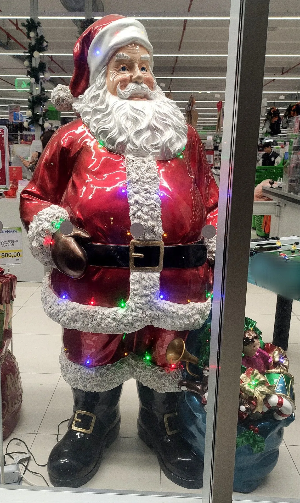 Santa Claus & Reindeer Fiberglass Statues for Christmas Displays — view 4