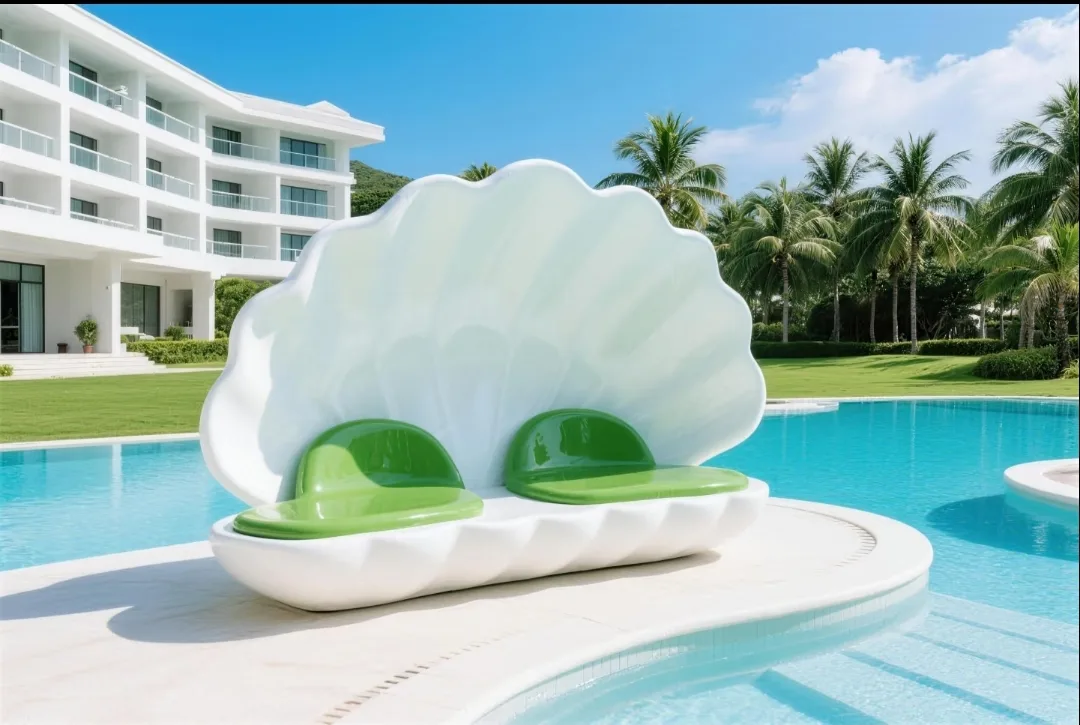 Shell-Shaped Outdoor Seat: Where Sculptural Art Meets Functional Leisure — view 2