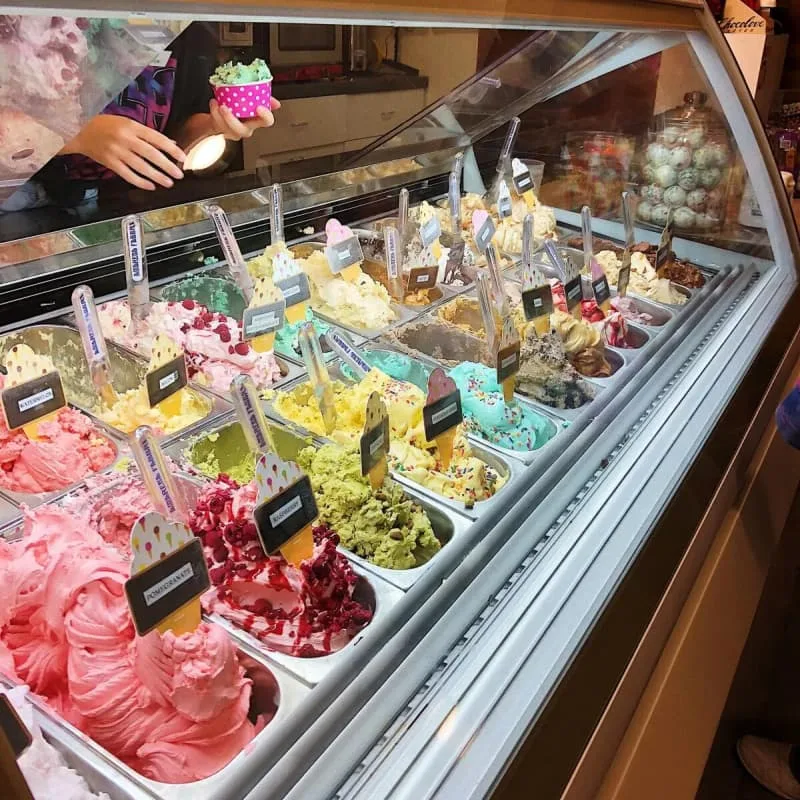 Showcase‑Style Gelato Display Freezer With Multi‑Tub Stainless Interior Layout — view 3