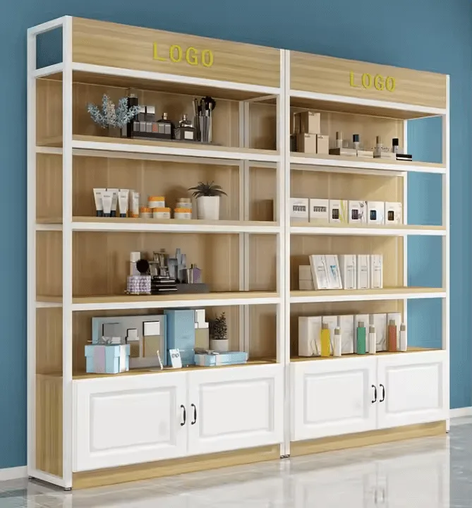 Simple and stylish cosmetic display stand custom design retail display cabinet — view 3