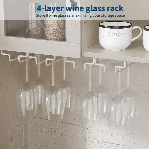 Simple and stylish kitchen cabinet with back panel and large storage space — view 3