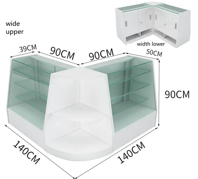 Simple and stylish mobile phone display cabinet with tempered glass — view 4