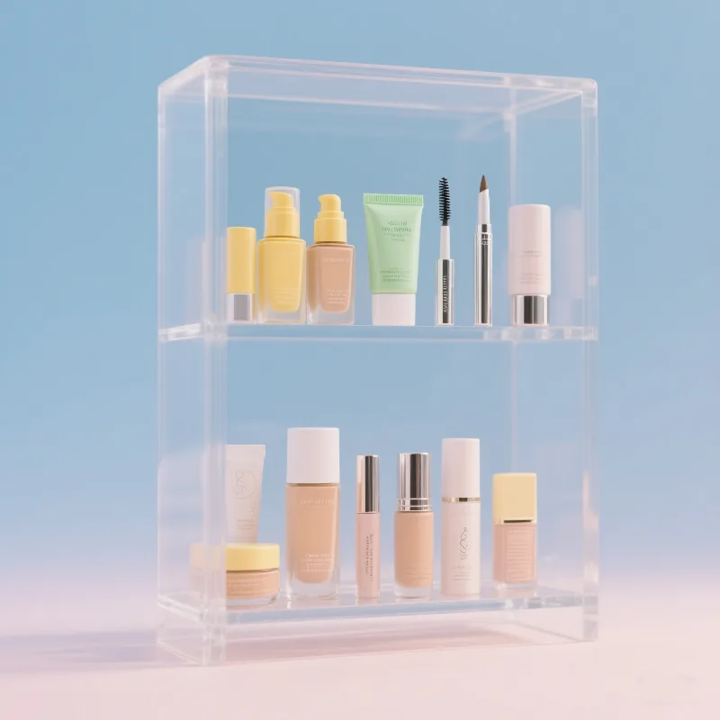 Simple and sweet style cosmetics display rack Wall mounted display cabinet — view 5