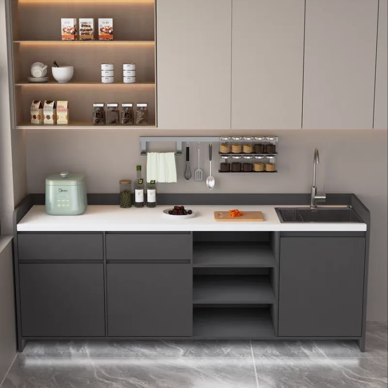 Simple kitchen display cabinet&office water bar&home wooden integrated cabinet — view 3