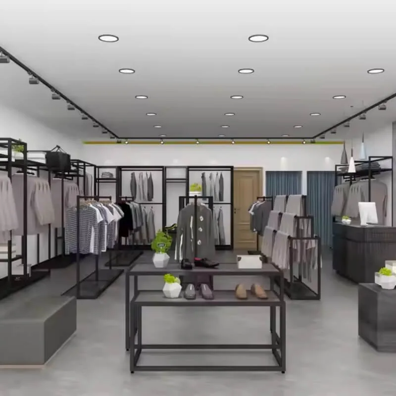 Simple style clothes display rack unite & clothes shop display stand for sale — view 3
