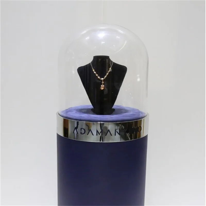 Sleek and understated jewelry display showcaseluxury shop display stand — view 3