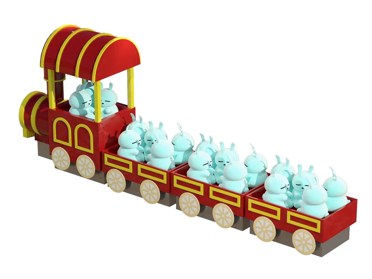 Small train candy display cabinet food retail cabinet custom candy store decoration — view 2