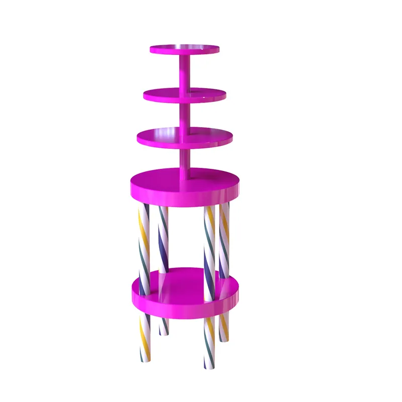 Spiral-Shaped Colorful Candy Display Stand & Design Candy Shop Rack