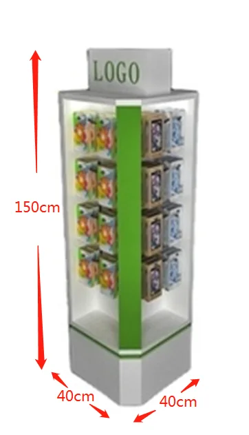 Square Cellphone Accessories Display Shelf 360 degree stereo display — view 2