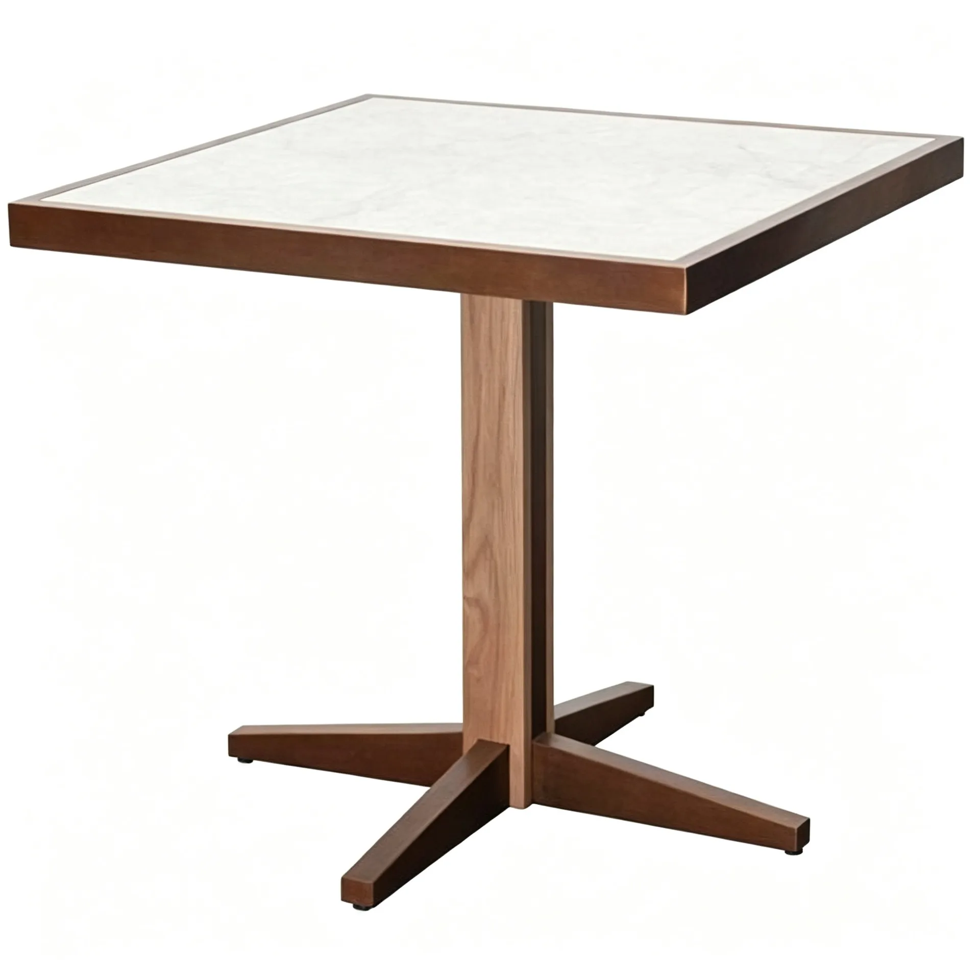 Square Solid Wood Bistro Dining Table Set for Cafe Restaurant Commercial Use — view 3