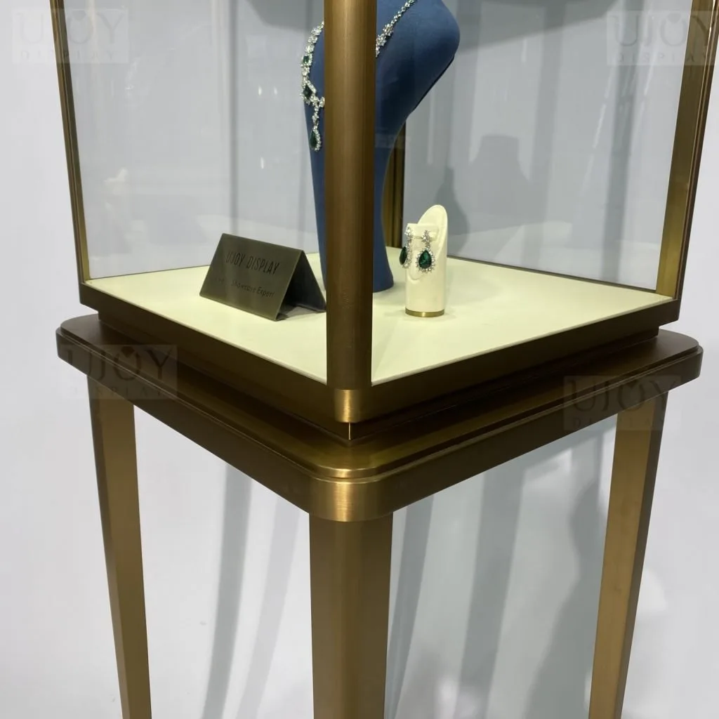 Square Tower Jewelry Display Showcase, Tower Display Stands For Shop & Museum — view 3