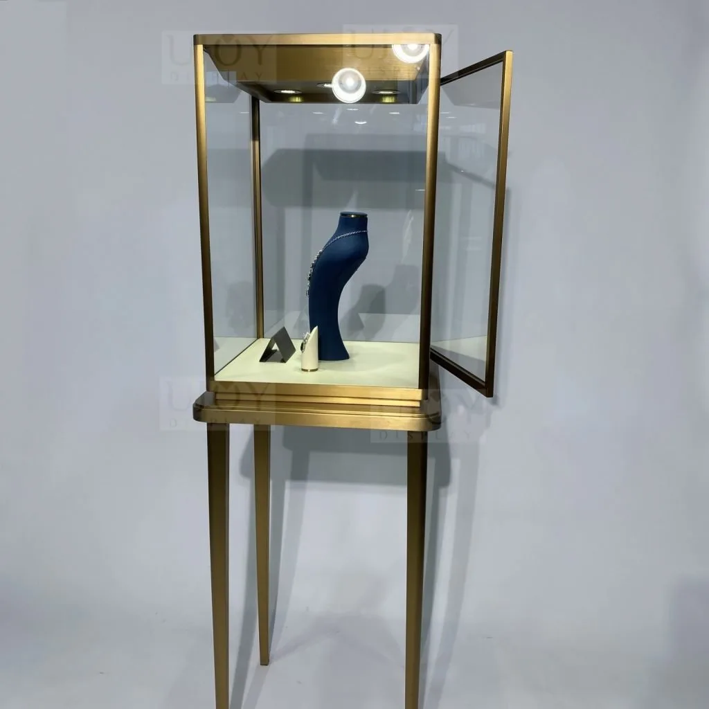 Square Tower Jewelry Display Showcase, Tower Display Stands For Shop & Museum — view 4