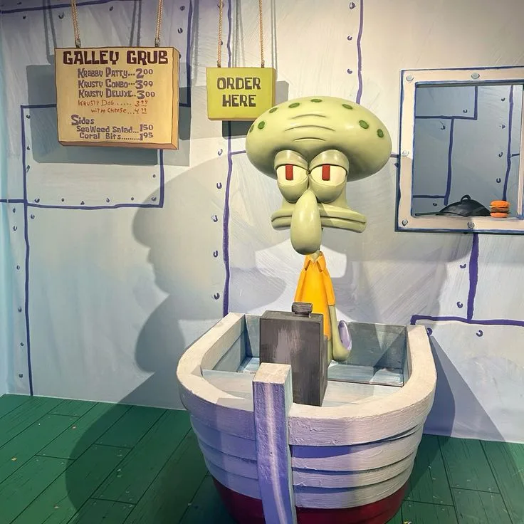 Squidward Tentacles Fiberglass Statue for SpongeBob Themed Displays