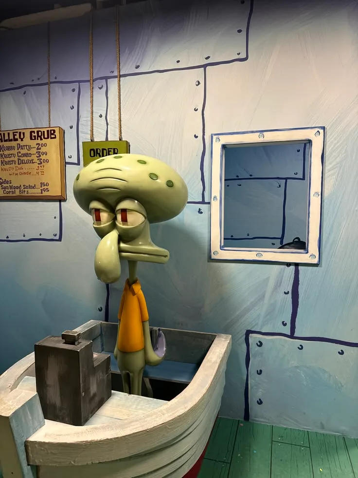 Squidward Tentacles Fiberglass Statue for SpongeBob Themed Displays — view 2