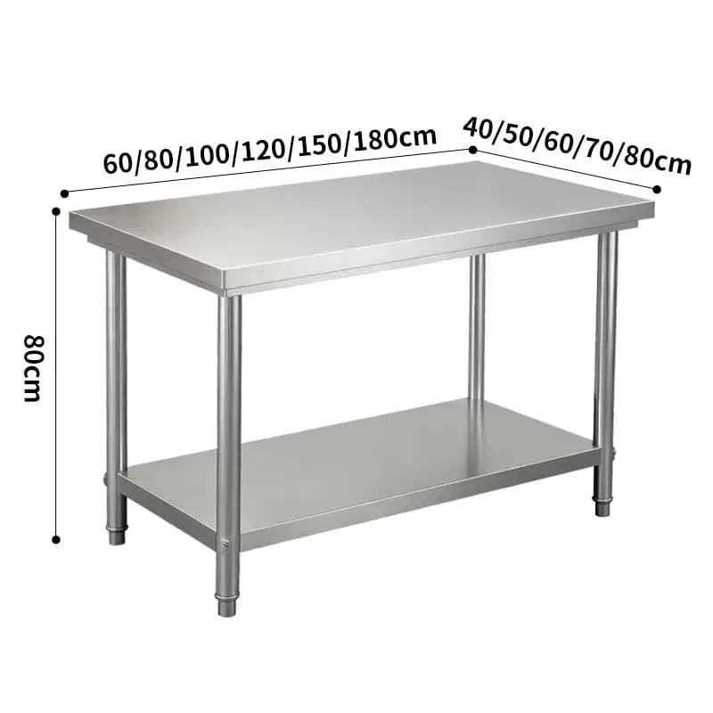 Stainless Steel 3-Tier Bakery Prep Table Multi Sizes Commercial Bakery Table for Kitchen Prep — view 4