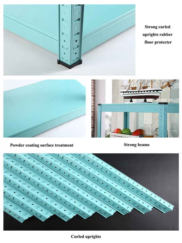 Stylish blue storage display rack custom kitchen rack snack rack display — view 3