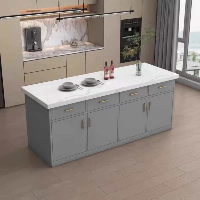 Stylish Full-storage Stone Island Bakery Prep Table For Commercial Catering Food Processing Use — view 4