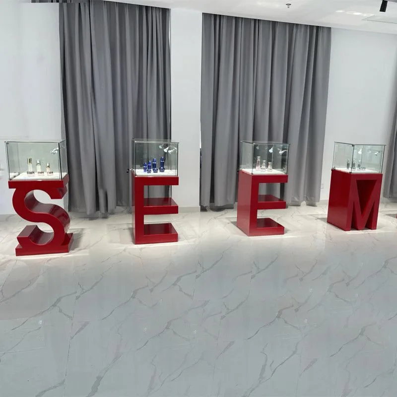 Stylish jewelry display cabinet design & custom jewelry shop retail furniture — view 3