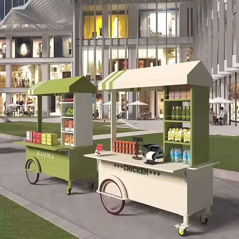 Stylish Mobile Bakery Cart Portable Food Vending Concession Cart for Business — view 4