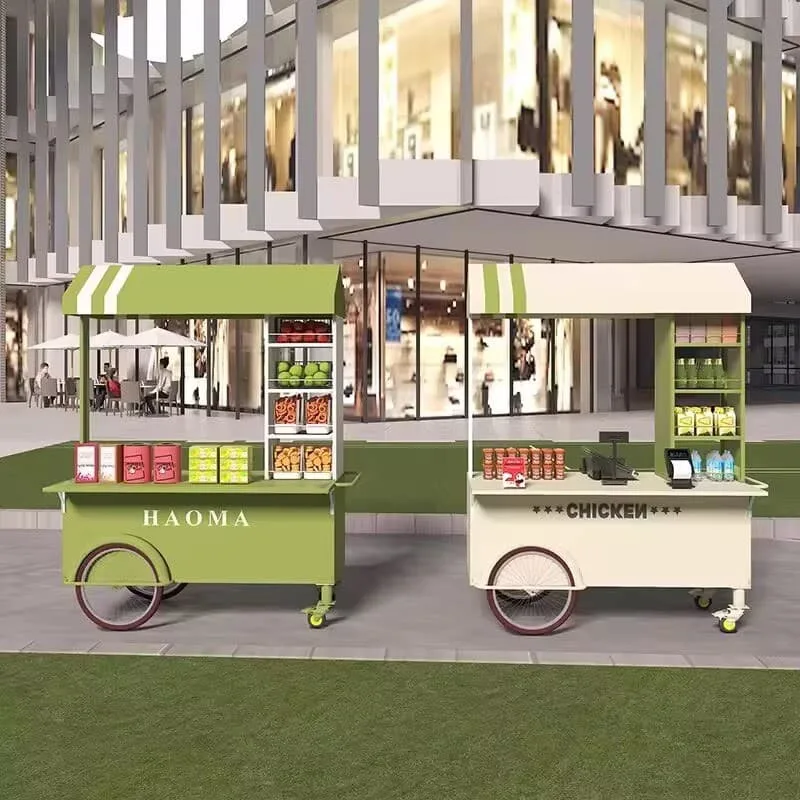 Stylish Mobile Bakery Cart Portable Food Vending Concession Cart for Business — view 3