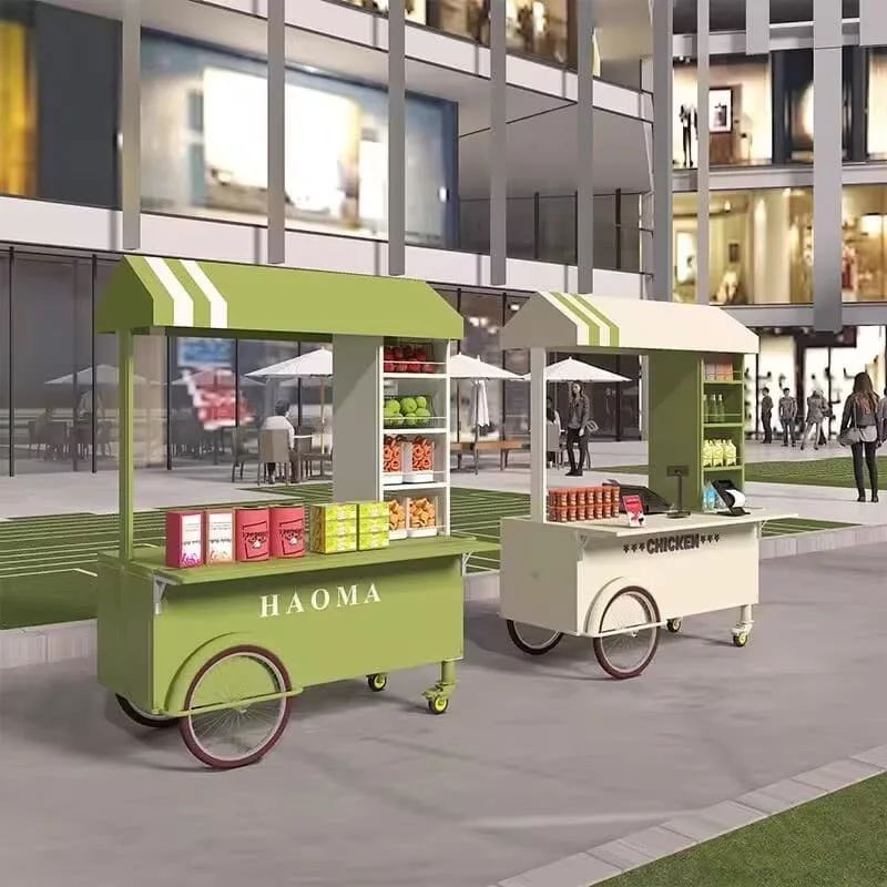 Stylish Mobile Bakery Cart Portable Food Vending Concession Cart for Business — view 5