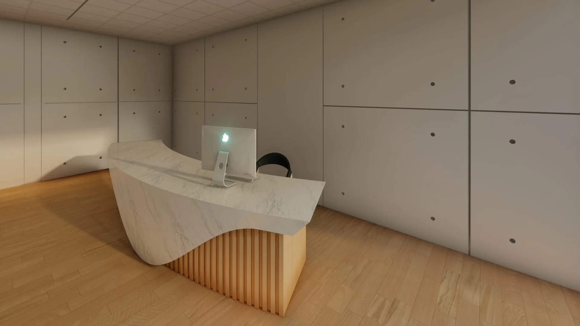 Stylish modern office reception desk bar reception desk for sale — view 3