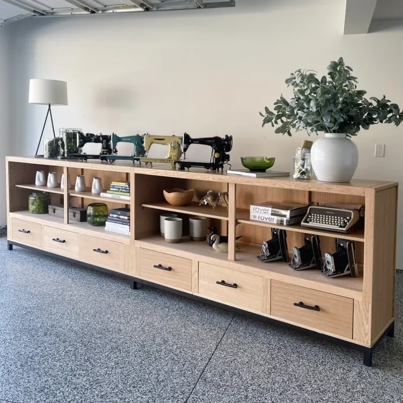 Stylish solid wood display stand customized home storage cabinets are hot selling
