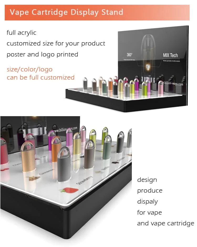 Stylish vape display case cigarette store display stand furniture — view 4