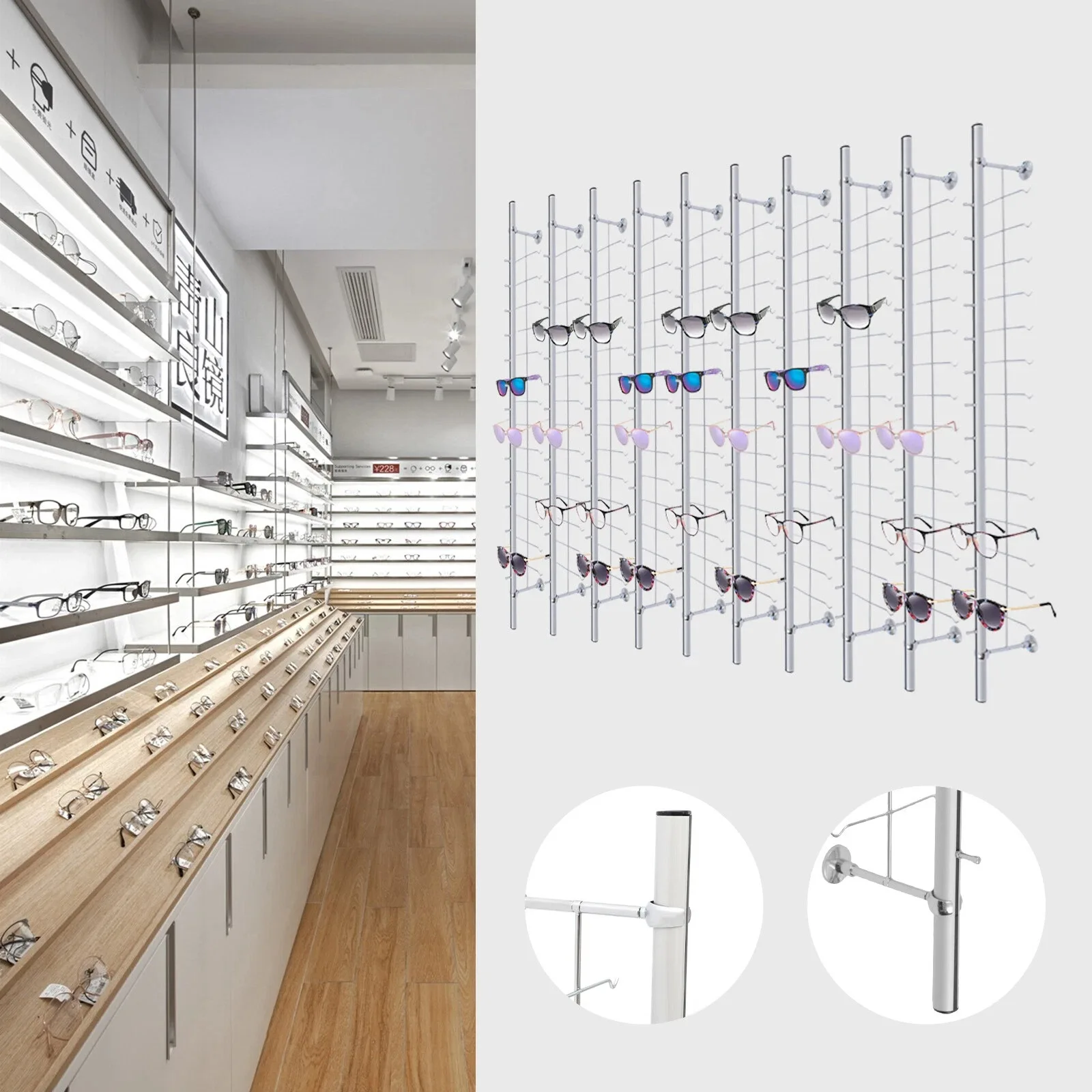 Sunglass display racks&stand with stainless steel on sale — view 3