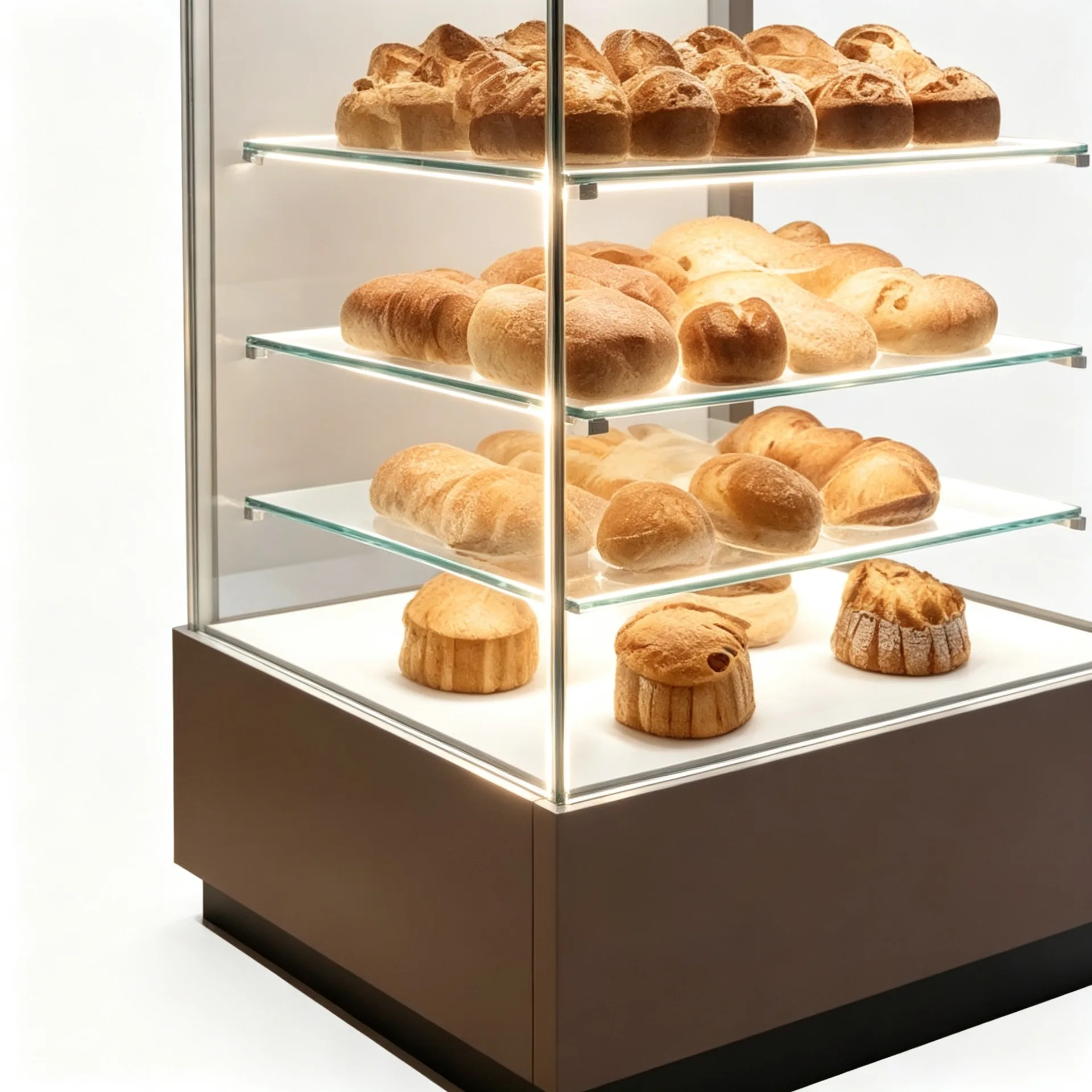 Tall Upright Glass Bakery Display Cabinet For Cafe&Bakery Shop — view 3