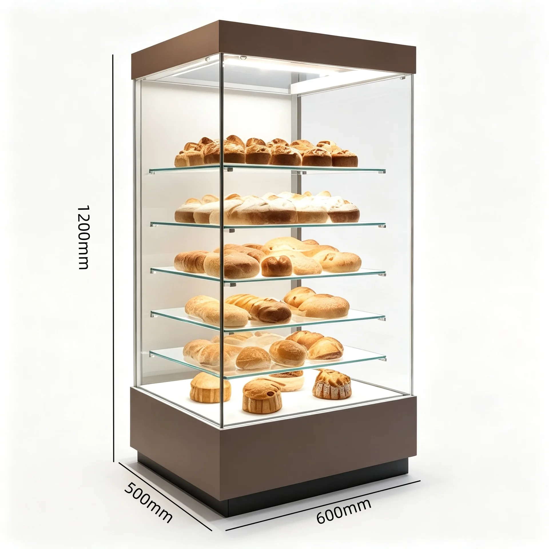 Tall Upright Glass Bakery Display Cabinet For Cafe&Bakery Shop — product detail 1