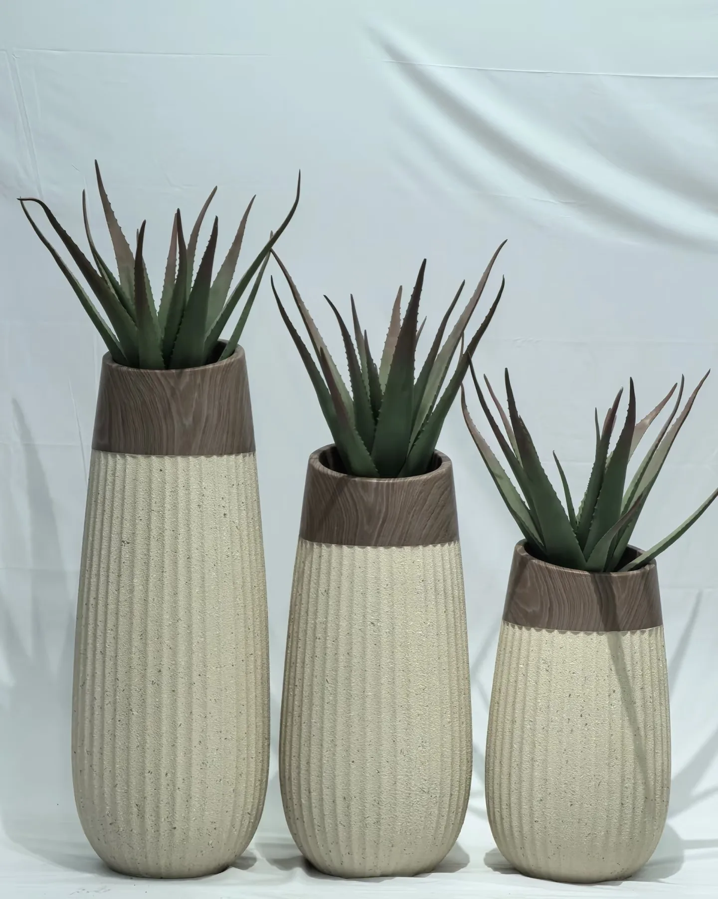 Textured Fiberglass Planter Collection – Rustic & Modern Styles — view 5