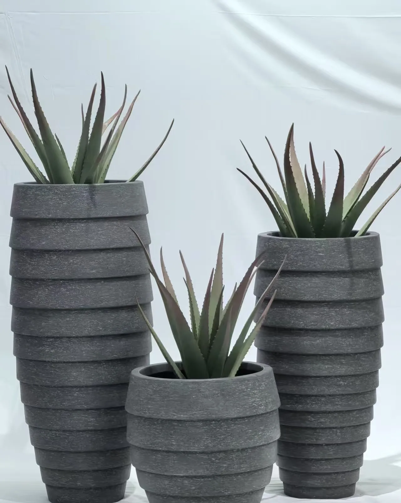 Textured Fiberglass Planter Collection – Rustic & Modern Styles — view 4