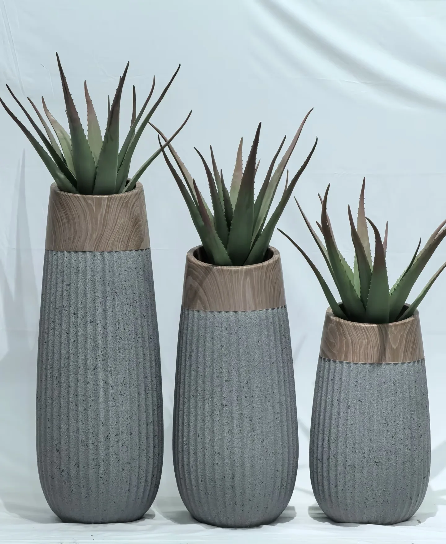 Textured Fiberglass Planter Collection – Rustic & Modern Styles — view 6