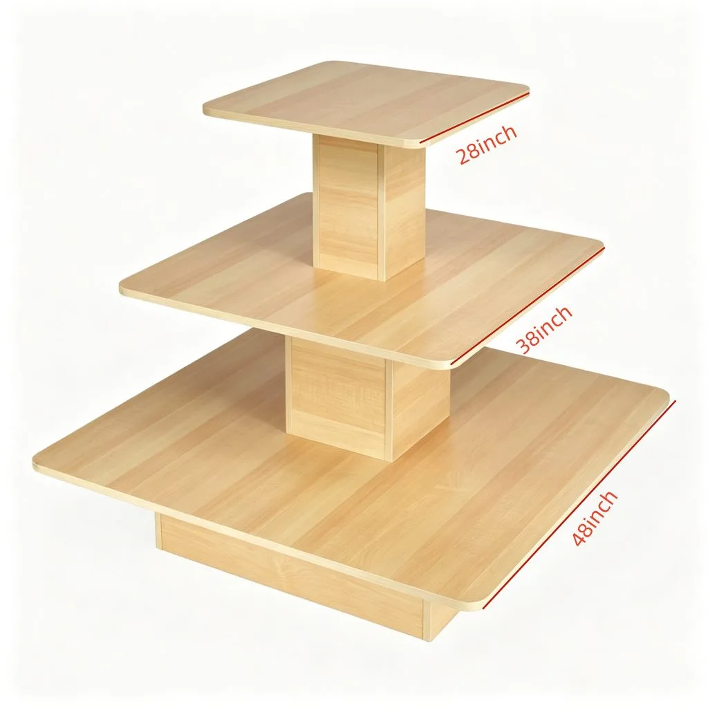 Three Layer Square Tier Merchandising Table for Shop Window&Clothing Boutique — product detail 1
