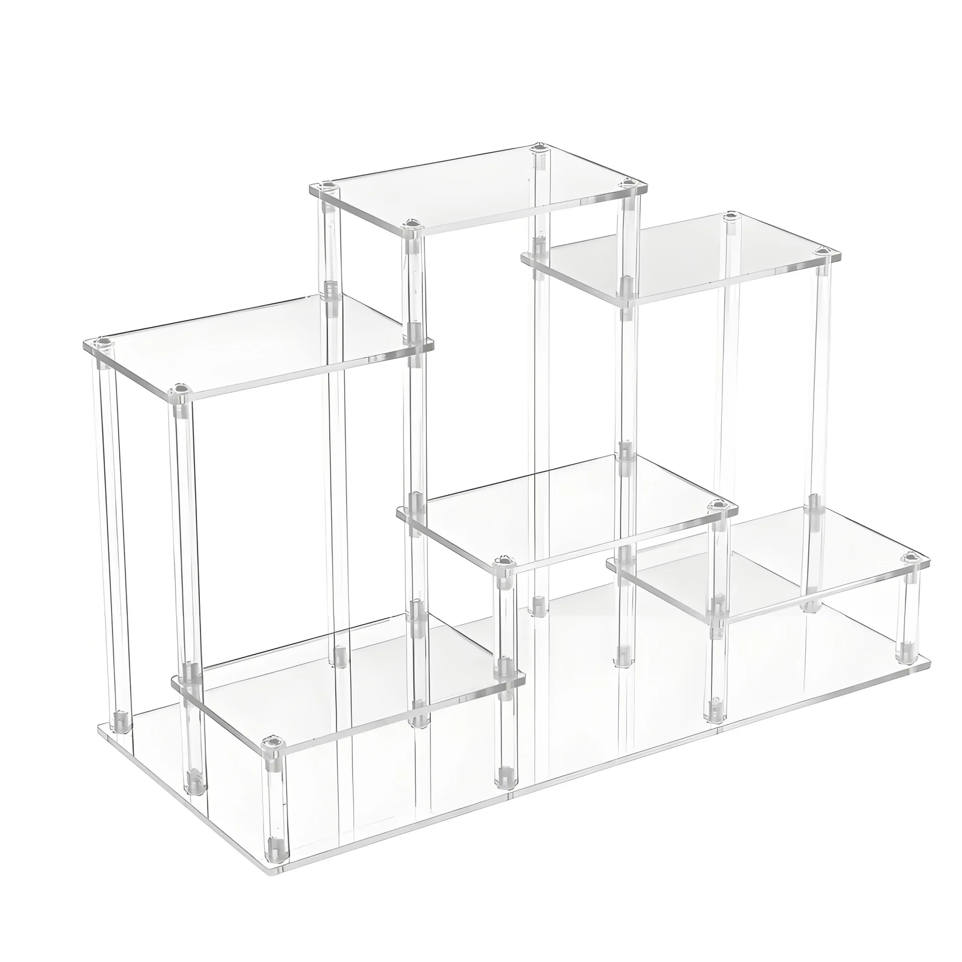 Tiered Clear Acrylic Cosmetic Display Stand for Beauty Retail Shop — view 3