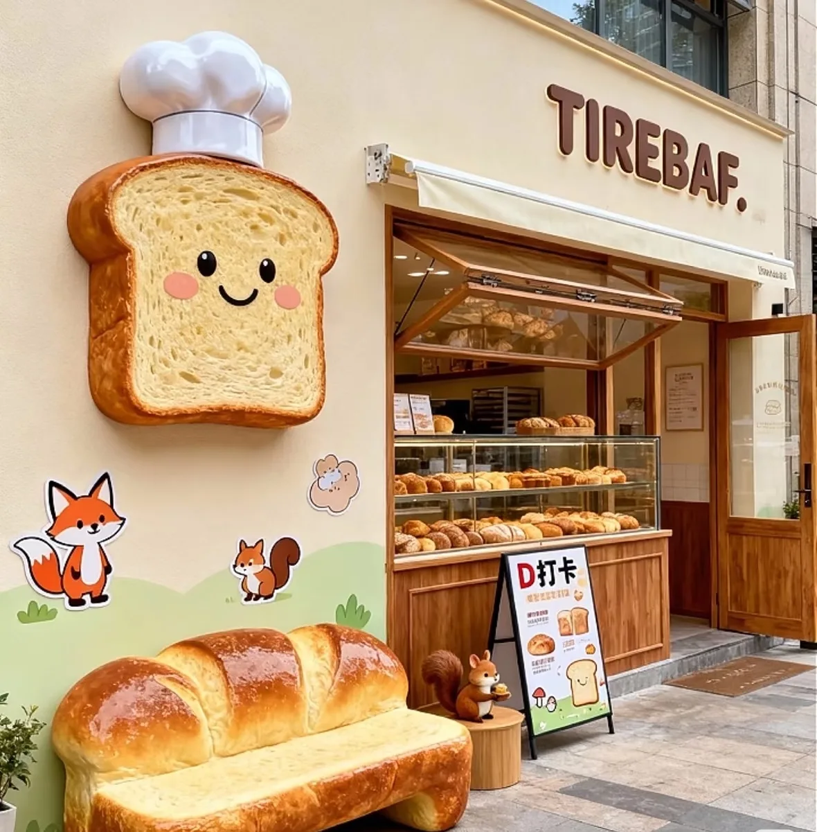 Toast Bread Storefront Display – Giant 3D Model for Outdoor Photo Ops — view 5