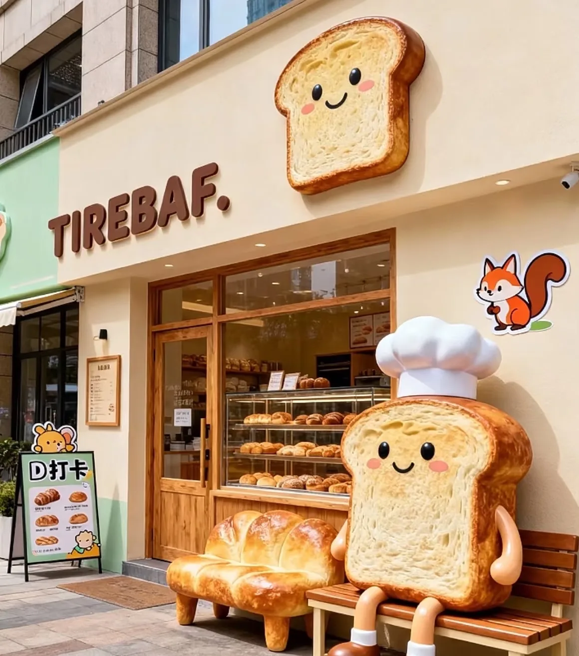 Toast Bread Storefront Display – Giant 3D Model for Outdoor Photo Ops