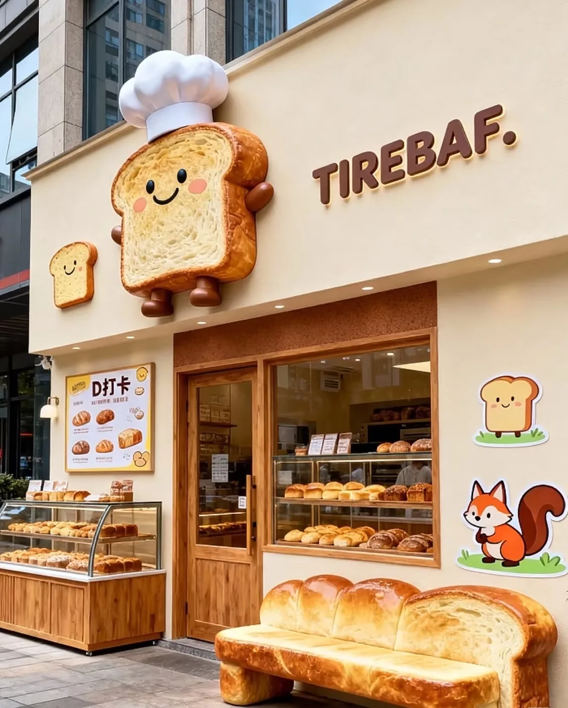 Toast Bread Storefront Display – Giant 3D Model for Outdoor Photo Ops — view 4