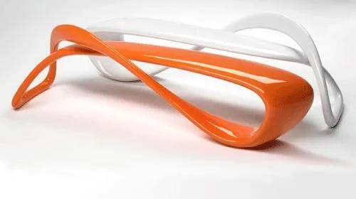 Twisted Infinity Loop FRP Leisure Bench for Gallery & Modern Interior Space — view 4