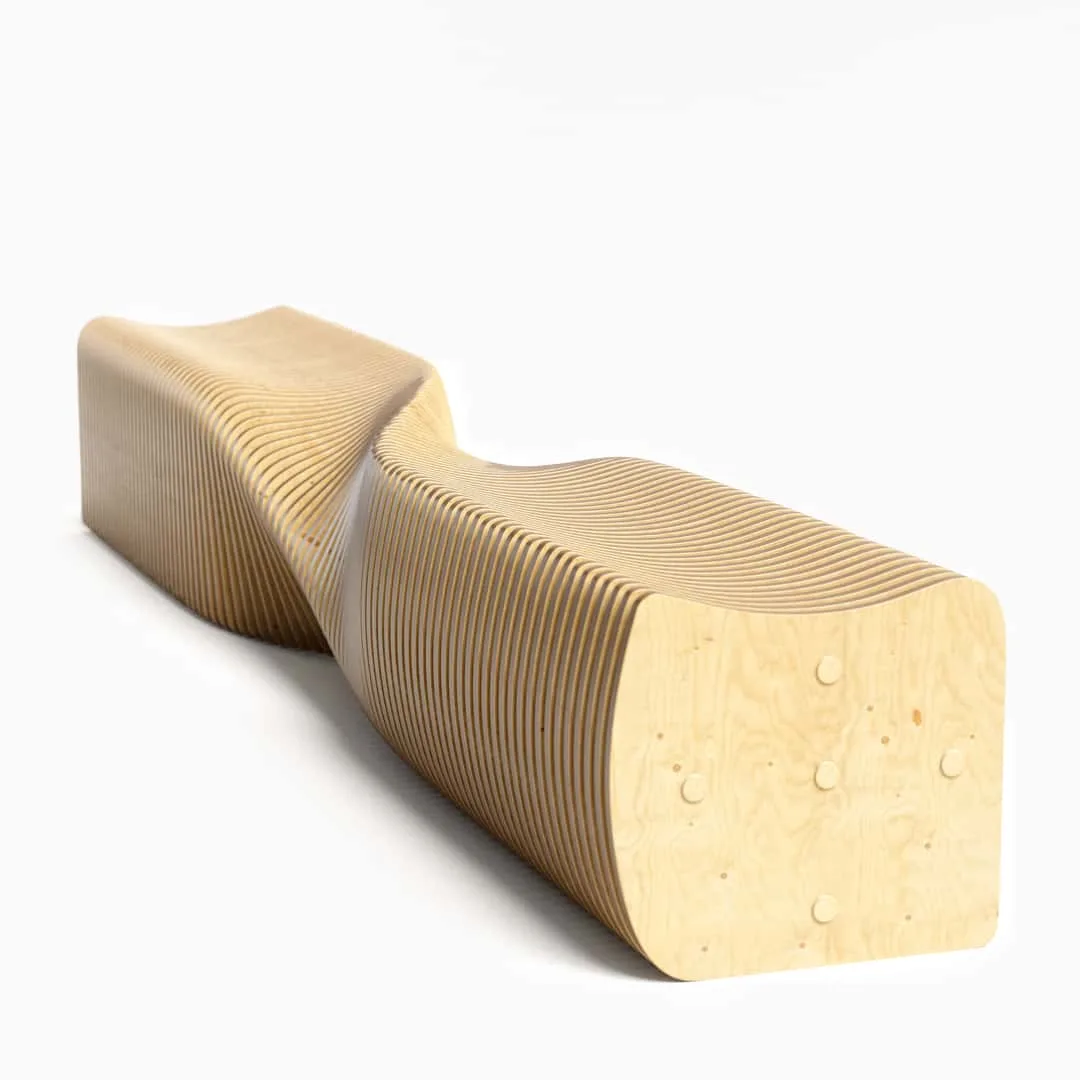 Twisted Style Parametric Bench For Shopping Mall & Outdoor — view 7