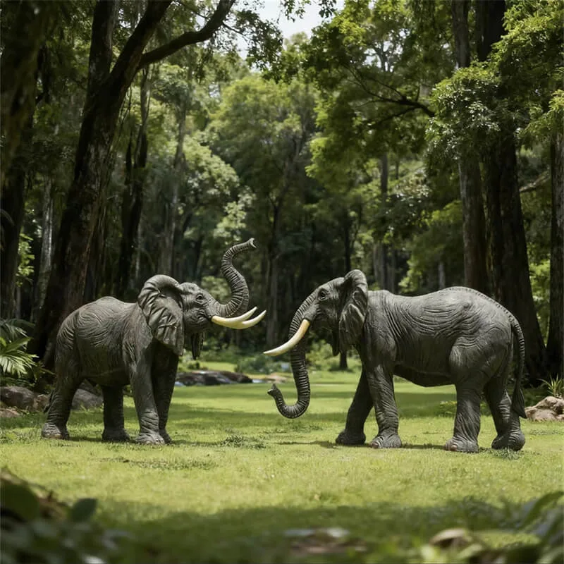 Ultra‑Realistic Fiberglass Elephant Sculpture – Outdoor Garden Landscape Decor for Parks & Resorts — view 3