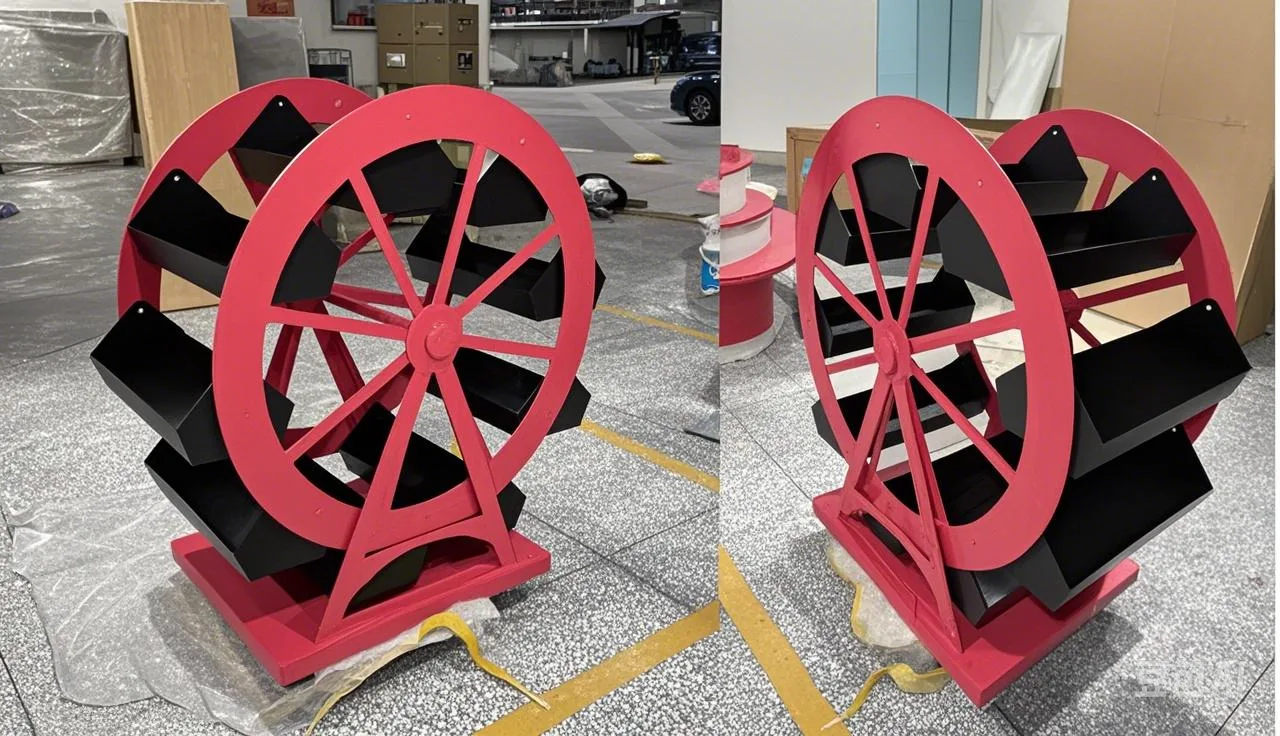 Unique Ferris Wheel Candy Snack Display Stand With MDF — view 4