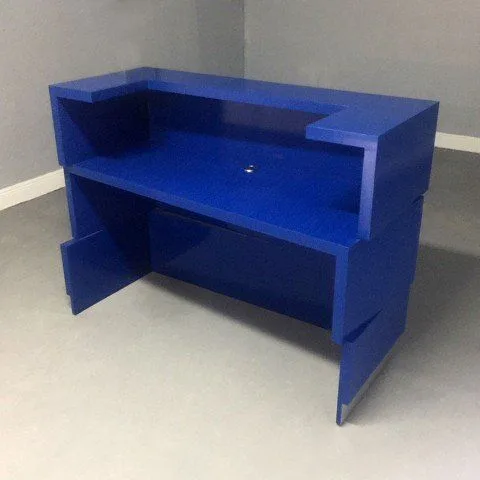 Unique Hair Salon Reception Desk Custom Office Reception Counter — view 3